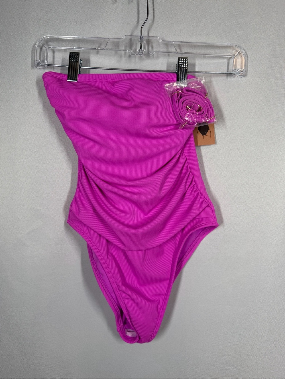 NWT Shade & Shore | One Piece Cheeky Purple Pink Ribbed Women's Size XS